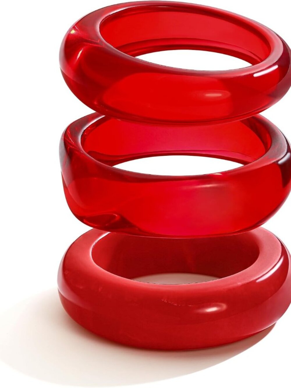 Chunky Resin Acrylic Bangle Bracelet Set for Women - Stylish & Trendy
